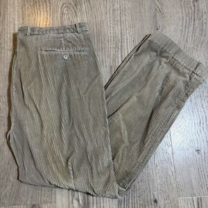 Vtg Greg Peters Men's 38 Corduroy Dress Pants (38 x 36) Relaxed Beige Grunge 90s